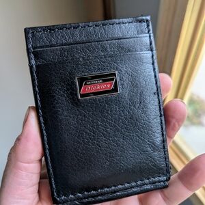 Dickies Black Leather Card Holder